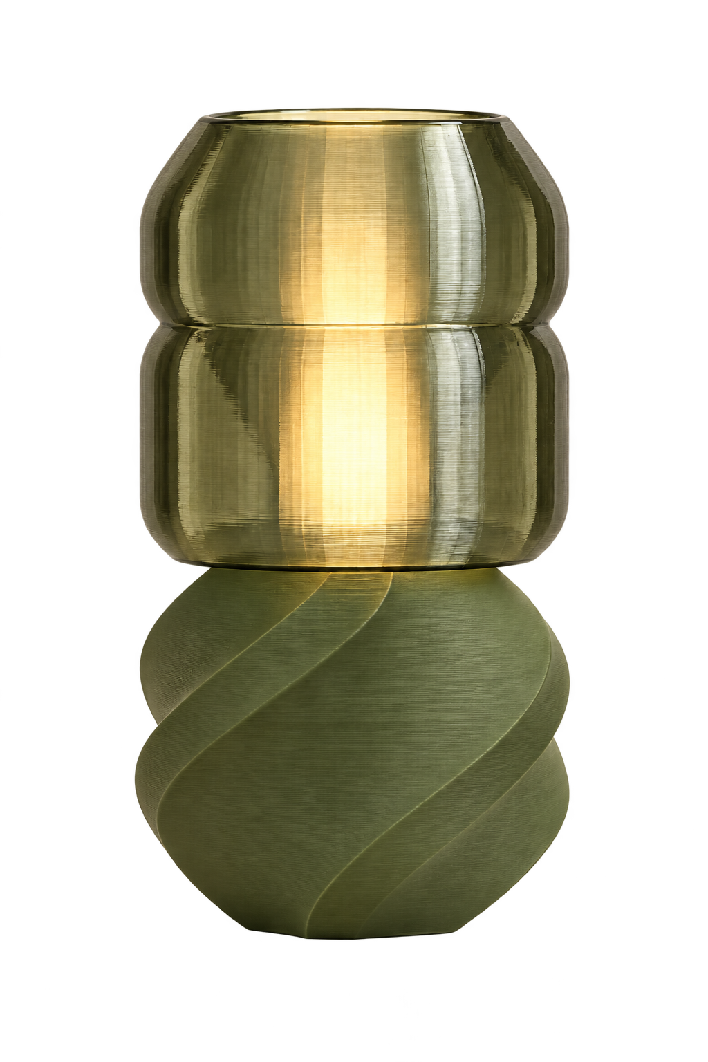 Exemple de lampe Albane olive et vert foncé